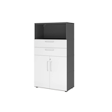 Artikelbild 1 für HAMMERBACHER Regalschrank FlexWall, VFW48K2KG/G/W/BS grafit, weiß 80,0 x 40,0 x 145,0 cm, 1 St., Artikelnummer 950453