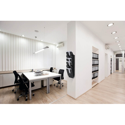 Artikelbild 3 für DURABLE Wandprospekthalter Flexiplus schwarz DIN A4 hoch 6 Fächern 24,7 x 10,0 x 74,5 cm, 1 St., Artikelnummer 481804