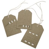 Artikelbild 1 für artoz Geschenkanhänger weiß aus Kraftpapier mit Blumenstanzung, 6 St., Artikelnummer 129118