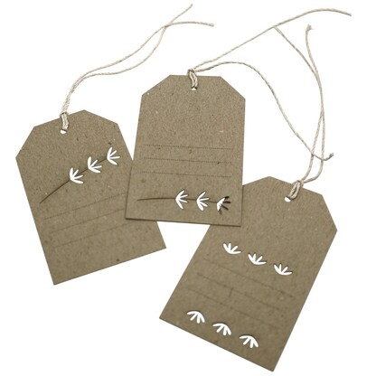 Artikelbild für artoz Geschenkanhänger weiß aus Kraftpapier mit Blumenstanzung, 6 St., Artikelnummer 129118