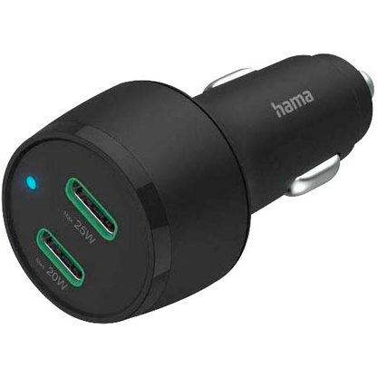 Artikelbild für hama Kfz-Ladeadapter schwarz, 45 Watt, Artikelnummer 284598