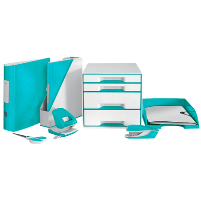 Artikelbild 4 für LEITZ Stehsammler WOW Duo Colour 53621051 perlweiß/eisblau Kunststoff, DIN A4, 1 St., Artikelnummer 312993