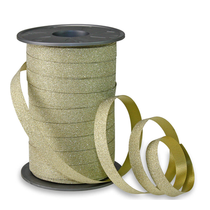 Artikelbild für PRÄSENT Geschenkband POLY GLITTER Glitter gold 10,0 mm x 100,0 m, Artikelnummer 384065