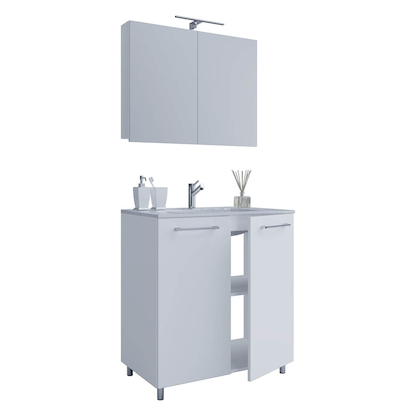 Artikelbild 3 für VCM my bath Badmöbel-Set 3-teilig Gilos 914345 weiß 80,0 x 46,0 x 86,0 cm, Artikelnummer 388857