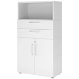 Artikelbild 1 für HAMMERBACHER Regalschrank FlexWall, VFW48K2KG/W/W/BS weiß 80,0 x 40,0 x 145,0 cm, 1 St., Artikelnummer 950313