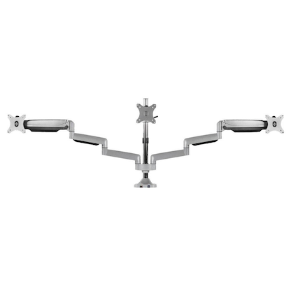 Artikelbild 2 für RaidSonic ICY BOX® Monitor-Halterung IB-MS505-TI silber für 2 Monitore, Tischklemme, Tischbohrung, Artikelnummer 201081