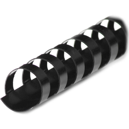 Artikelbild für LMG Kunststoffbinderücken schwarz für 25 Blatt, 100 St., Artikelnummer 545541