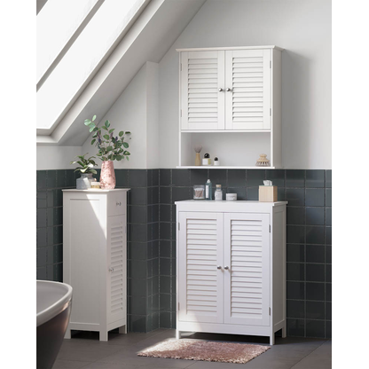 Artikelbild 4 für VASAGLE Bad-Hängeschrank BBC27WT weiß 60,0 x 20,0 x 70,0 cm, Artikelnummer 439038