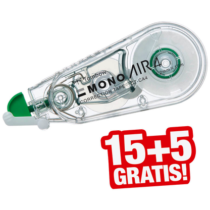 Artikelbild für 15 + 5 GRATIS: Tombow Korrekturroller MONO air 4,2 mm, 15 St. + GRATIS 5 St., Artikelnummer 307847