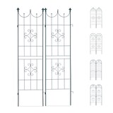 Artikelbild 1 für relaxdays Rankgitter Metall dunkelgrün rechteckig 50,0 x 180,0 cm, 2 St., Artikelnummer 450571