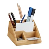 Artikelbild 1 für relaxdays Schreibtisch-Organizer braun Bambus 5 Fächer 12,7 x 15,5 x 8,7 cm, Artikelnummer 516577