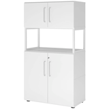 Artikelbild 1 für HAMMERBACHER Regalschrank FlexWall, VFW48K5RG/W/W/BS weiß 80,0 x 40,0 x 145,0 cm, 1 St., Artikelnummer 950497