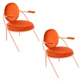 Artikelbild 1 für meet powered by PAPERFLOW Sessel SATURNE rost rosa Stoff 70,0 x 73,0 x 88,0 cm, 2 St., Artikelnummer 231049