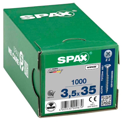 Artikelbild 2 für SPAX® Universalschrauben Z2 Senkkopf WIROX 0291010350355 3,5 mm x 35 mm, 1.000 St., Artikelnummer 394553