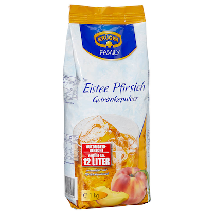 Artikelbild für KRÜGER Eistee Pfirsich Getränkepulver 1,0 kg, Artikelnummer 177784
