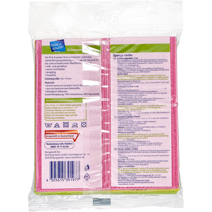Artikelbild 3 für flink & sauber Schwammtücher Baumwolle 95 °C waschbar, 5 St., Artikelnummer 212633