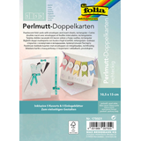 Artikelbild 1 für folia Faltkarten mit Briefumschlägen pastell 179501 perlweiß DIN A6, 5 St., Artikelnummer 479234