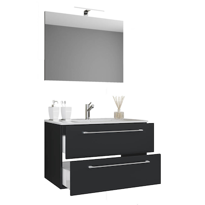 Artikelbild für VCM my bath Badmöbel-Set 3-teilig Badinos 914325 schwarz 60,0 x 46,0 x 50,0 cm, Artikelnummer 388753