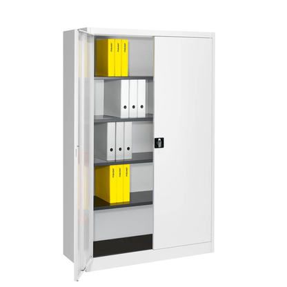 Artikelbild 4 für mauser Stahlschrank entero BF5-12 - 7035/7035 lichtgrau 4 Fachböden 120,0 x 50,0 x 195,0 cm, aufgebaut, 1 St., Artikelnummer 258576