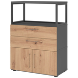 Artikelbild 1 für HAMMERBACHER Regalschrank FlexWall, VFW38K1RG/G/R/BS grafit, asteiche 80,0 x 40,0 x 109,8 cm, 1 St., Artikelnummer 950424