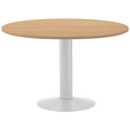 Artikelbild für rocada Mehrzwecktisch eiche rund, Säulenfuß weiß, 120,0 x 120,0 x 72,0 cm, Artikelnummer 117816