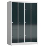 Artikelbild 1 für ClassiX Schließfachschrank anthrazit, lichtgrau X-520348, 12 Schließfächer 118,5 x 50,0 x 180,0 cm, Artikelnummer 188708