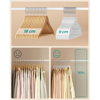 Artikelbild 6 für SONGMICS Kleiderbügel weiß, 50 St., Artikelnummer 262869