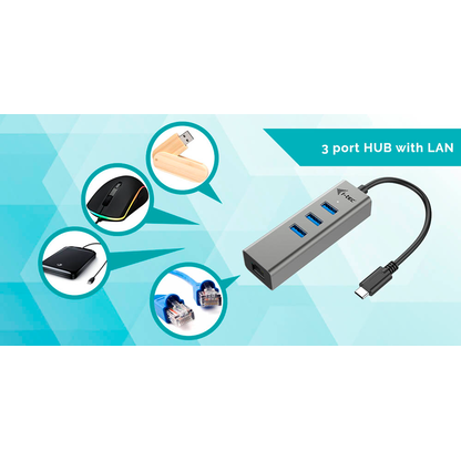 Artikelbild 4 für i-tec® USB-Hub USB-C Metal 3-fach grau, Artikelnummer 662146