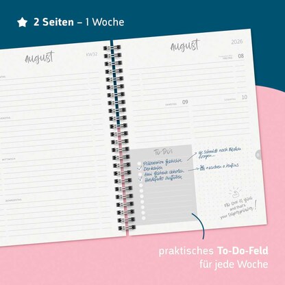 Artikelbild 13 für BRUNNEN Schülerkalender Shadow 2026/2027 mehrfarbig: grün, gold, 1 St., Artikelnummer 805048