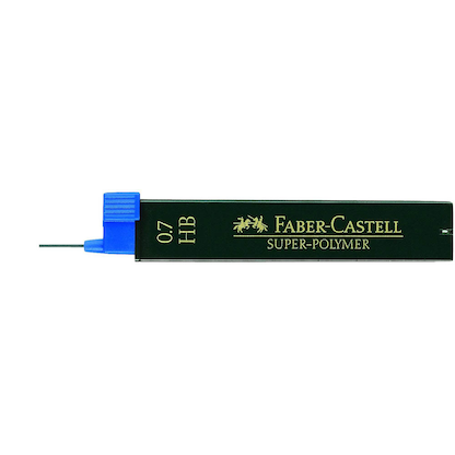 Artikelbild für FABER-CASTELL SUPER-POLYMER Feinminen-Bleistiftminen schwarz HB 0,7 mm, 12 St., Artikelnummer 334565