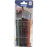 Artikelbild 1 für TOPPOINT Pinsel-Set Größe 1, 2, 3, 4, 6, 8, 10, 12, 10-teilig, Artikelnummer 254361