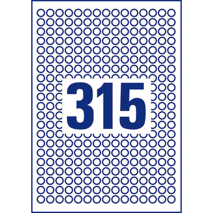 Artikelbild 7 für AVERY Zweckform Etiketten L6019REV-25 weiß 10,0 x 10,0 mm, 25 Blatt, Artikelnummer 688119