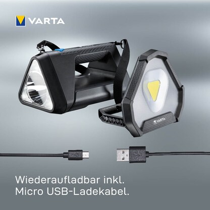 Artikelbild 6 für VARTA Work Flex Stadium Light LED Akku-Baustrahler schwarz 12 W, Artikelnummer 626752