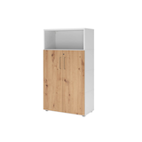 Artikelbild 1 für HAMMERBACHER Regalschrank FlexWall, VFW48T3KG/W/R/BS weiß, asteiche 80,0 x 40,0 x 145,0 cm, 1 St., Artikelnummer 950206