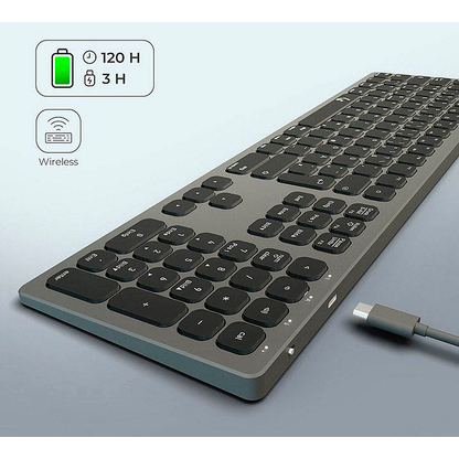 Artikelbild 3 für RaidSonic ICY BOX® KSK-8023BTRF Tastatur kabellos silber, Artikelnummer 105367