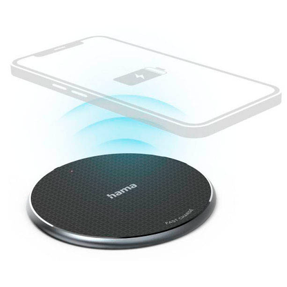 Artikelbild für hama QI-FC10 Induktive Ladestation schwarz, Kabellänge: 1,0 m, 10 Watt, Artikelnummer 139248