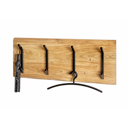 Artikelbild für HAKU Möbel Wandgarderobe 52975 akazie Holz 4 Haken 90,0 x 36,0 cm, Artikelnummer 340168