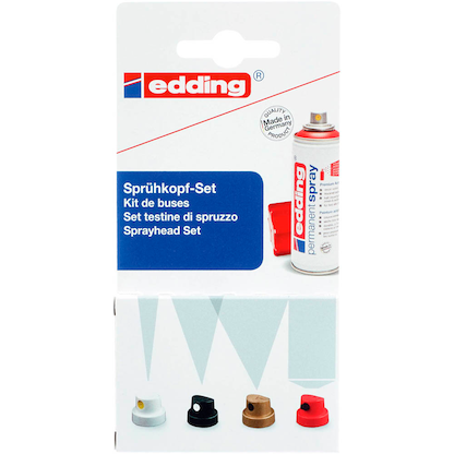 Artikelbild 2 für edding 5200 Sprühköpfe-Set weiß, schwarz, rot, gold, 1 Set, Artikelnummer 495232
