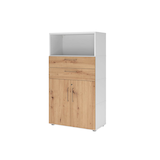 Artikelbild 1 für HAMMERBACHER Regalschrank FlexWall, VFW48K2KG/W/R/BS weiß, asteiche 80,0 x 40,0 x 145,0 cm, 1 St., Artikelnummer 950463