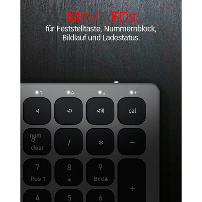 Artikelbild 4 für RaidSonic ICY BOX® KSK-8023BTRF Tastatur kabellos silber, Artikelnummer 105367