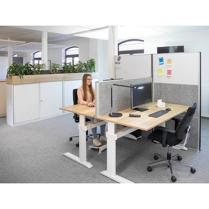 Artikelbild 5 für MAUL Akustik-Trennwand MAULconnecto 9603095, dunkelgrau, weiß 100,0 x 182,0 cm, 1 St., Artikelnummer 156689