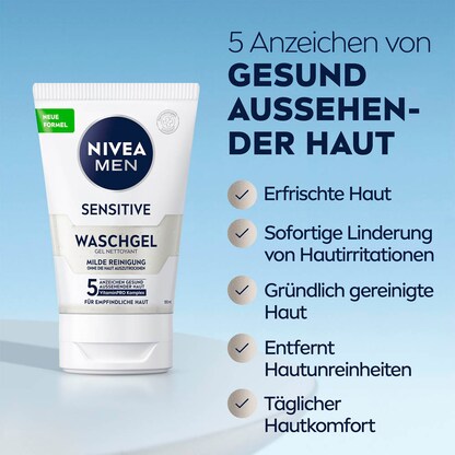 Artikelbild 2 für NIVEA MEN SENSITIVE Waschgel 100,0 ml, Artikelnummer 579619