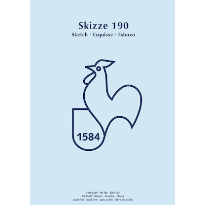 Artikelbild für HAHNEMÜHLE Skizzenblock Skizze 190 DIN A3, 1 Block, Artikelnummer 611645