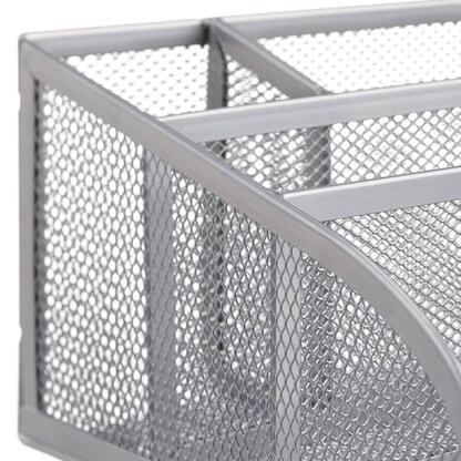 Artikelbild 3 für relaxdays Schreibtisch-Organizer silber Metall 5 Fächer 25,5 x 18,0 x 10,5 cm, Artikelnummer 516833