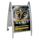 Artikelbild 1 für Kerkmann Kundenstopper Boston silber DIN A1 2 Fächer 72,0 x 70,0 x 115,0 cm, 1 St., Artikelnummer 327809