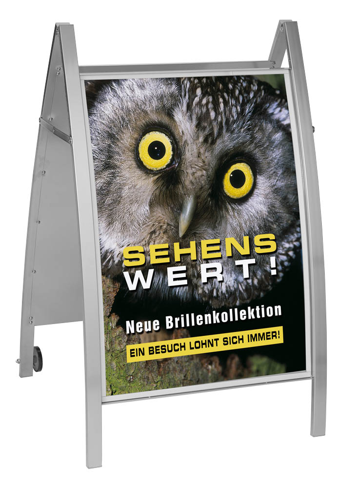 Artikelbild für Kerkmann Kundenstopper Boston silber DIN A1 2 Fächer 72,0 x 70,0 x 115,0 cm, 1 St., Artikelnummer 327809