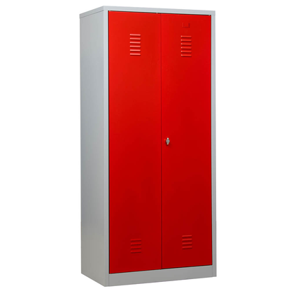 Artikelbild für Gürkan Spind lichtgrau, feuerrot 103934, 1 Schließfach 80,0 x 50,0 x 180,0 cm, Artikelnummer 560342