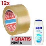 Artikelbild 1 für AKTION: tesa Packband tesapack® 4195 transparent 50,0 mm x 66,0 m 12 Rollen + GRATIS NIVEA Shower Creme Soft, 250 ml, Artikelnummer 704619