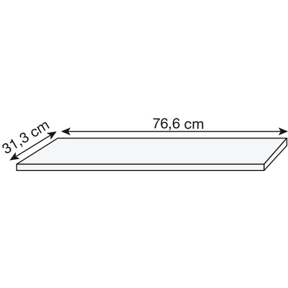 Artikelbild 2 für HAMMERBACHER Fachboden grau 76,6 x 31,3 cm, 1 St., Artikelnummer 817569