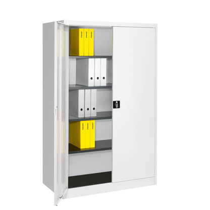 Artikelbild 4 für mauser Stahlschrank entero BF6 - 12 -7035/7035 lichtgrau 4 Fachböden 120,0 x 60,0 x 195,0 cm, aufgebaut, 1 St., Artikelnummer 258638